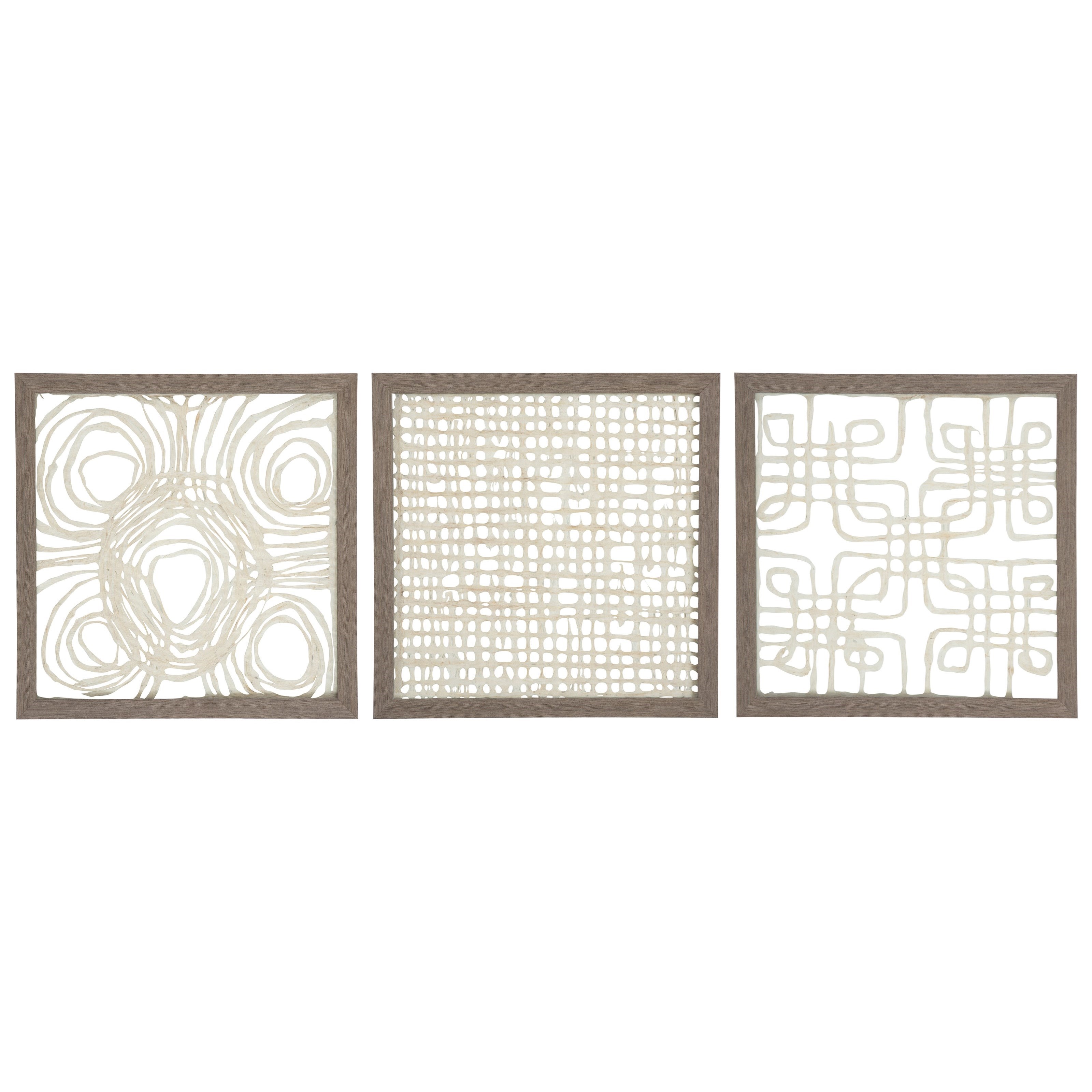 Signature Design by Ashley Wall Art 3Piece Odella Cream/Taupe Wall